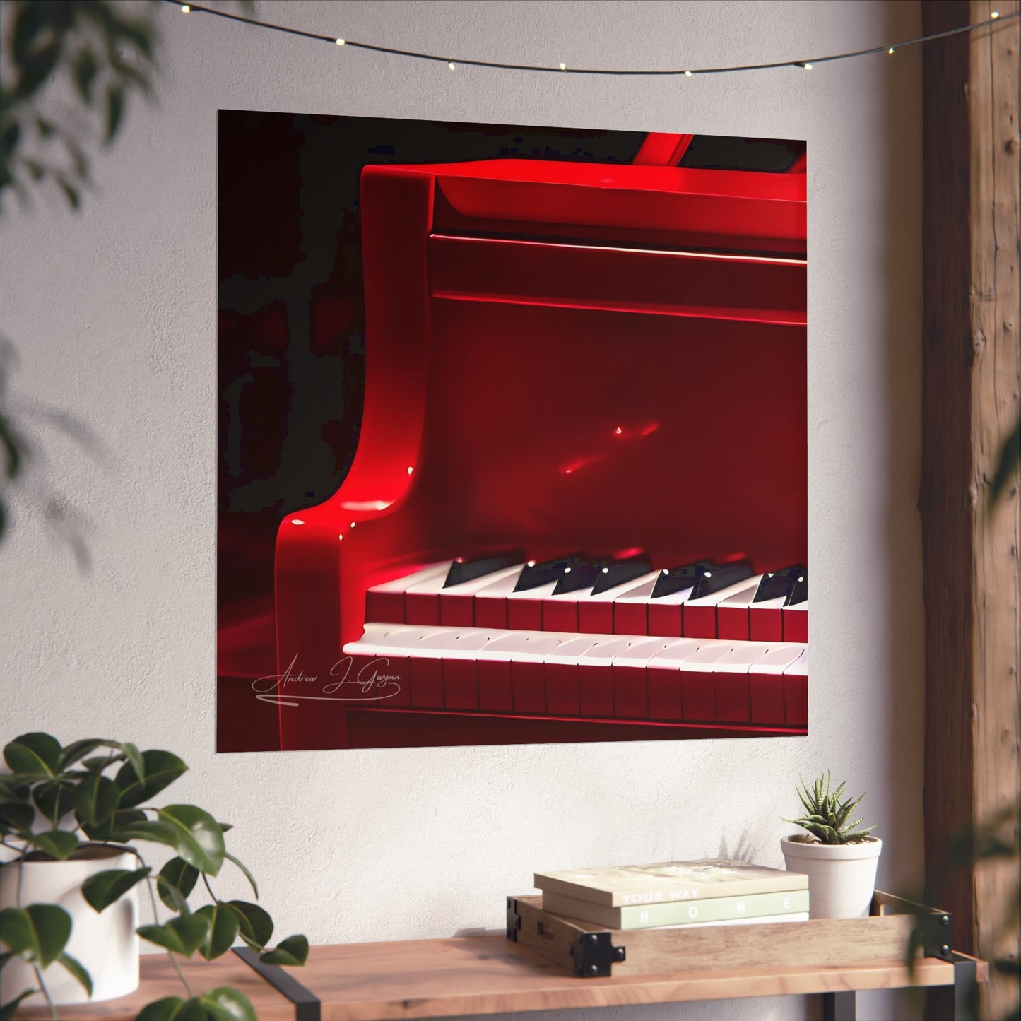 The Red Piano [Fine Art Poster]