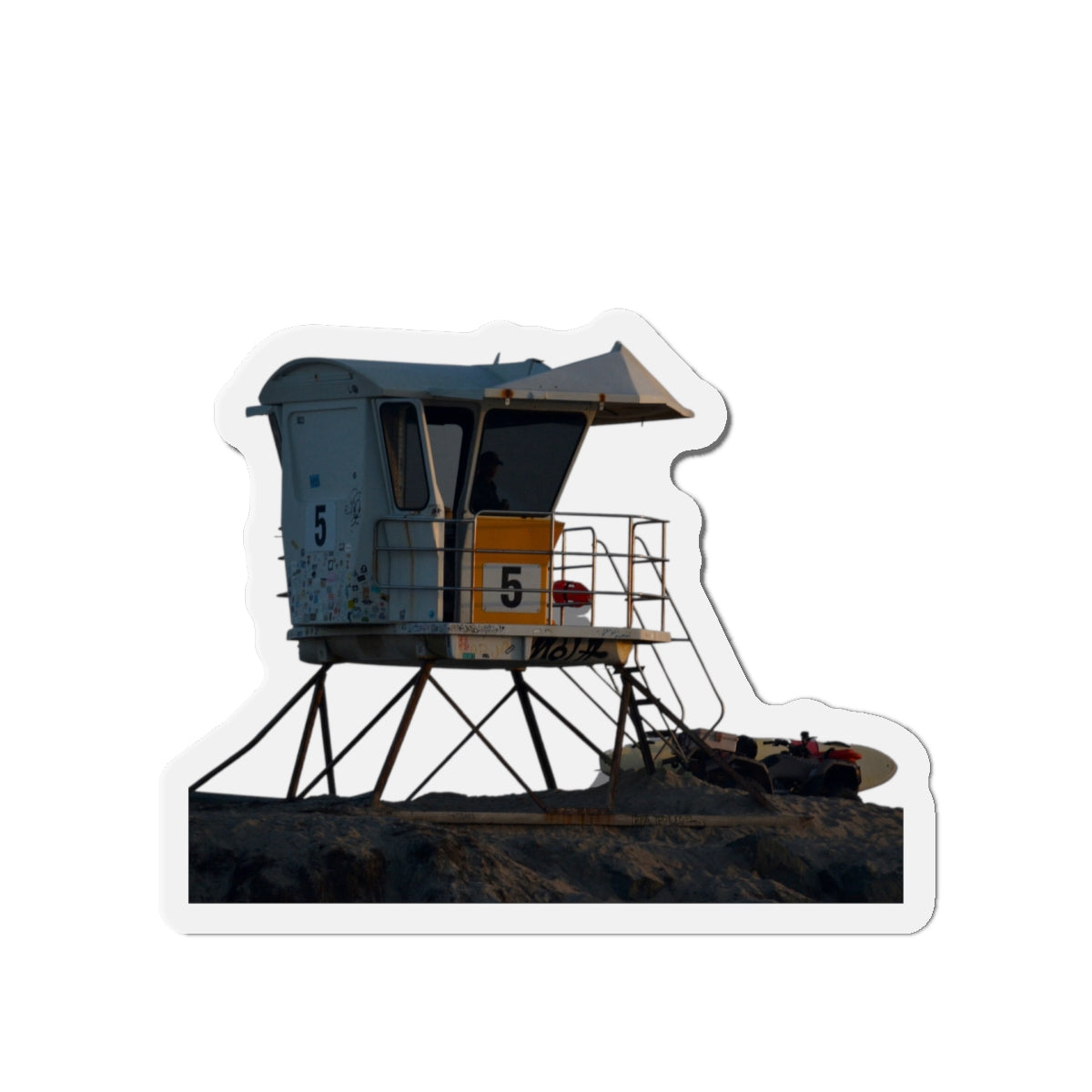 Lifeguard Tower 5 [Die-Cut Magnets]