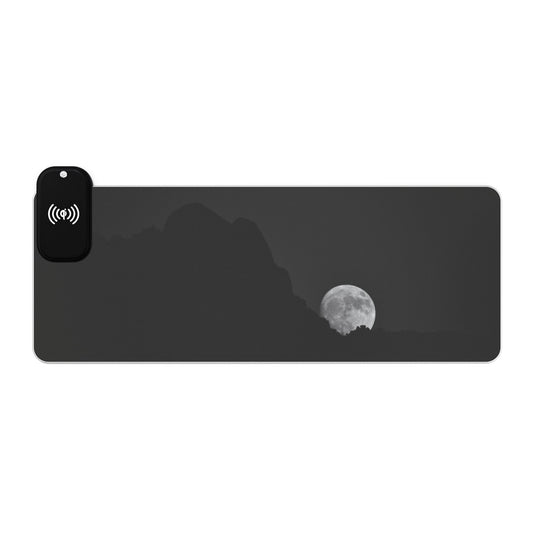 Moon Over Alpine [LED Gaming Mouse Pad, Wireless Charging]
